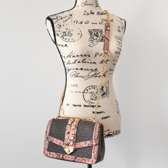 Michael Kors Crossbody Handbag- Chains and Studs - Picture 2 of 4